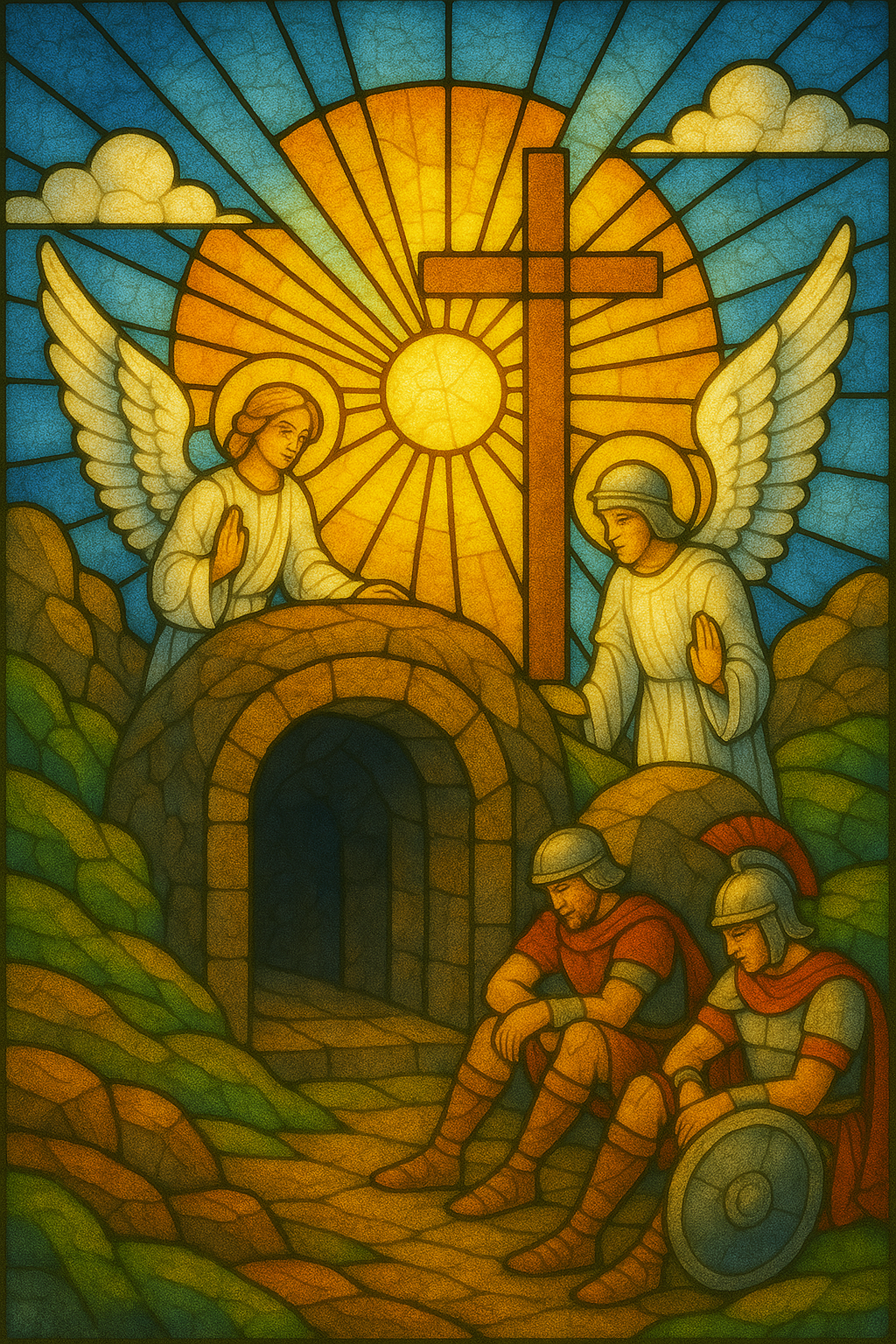easter resurrection stained glass