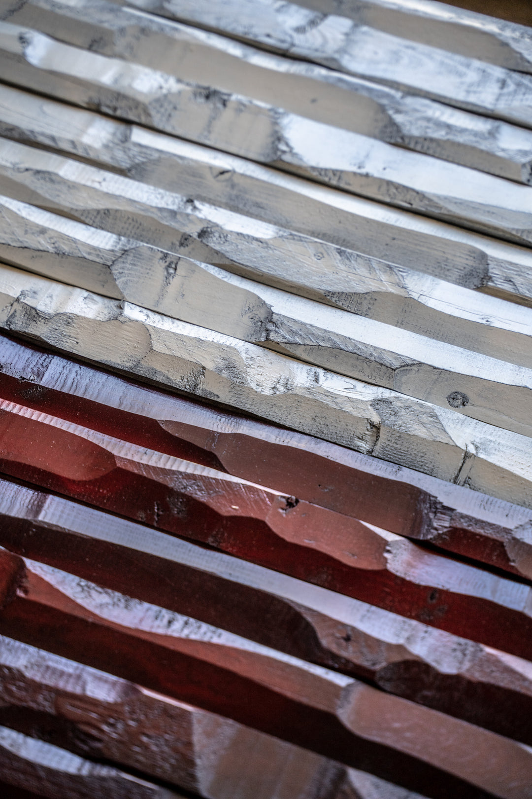 Poland Wood Carved Flag