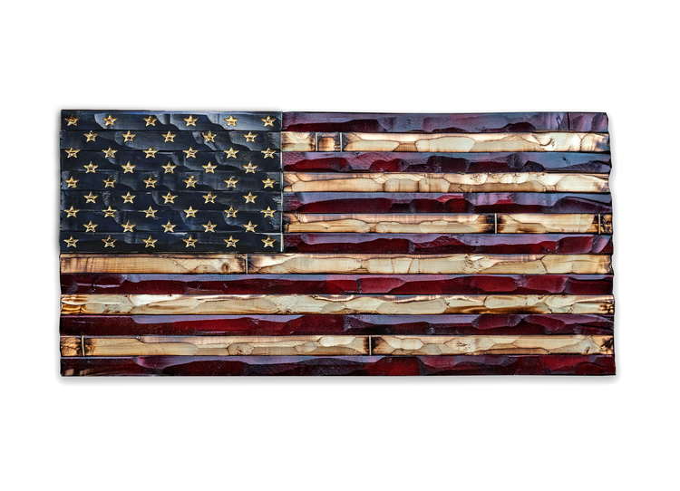 Wooden American flag 