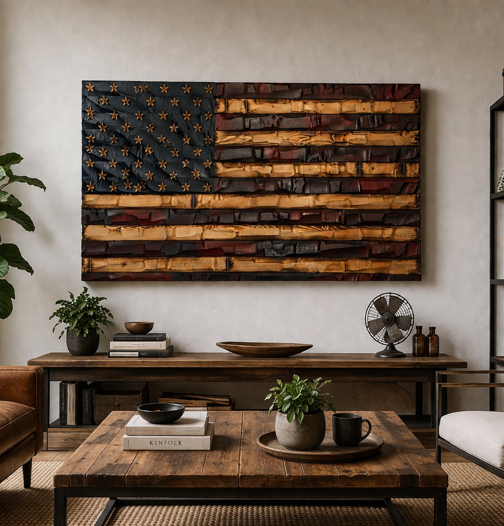 Wood American Flag