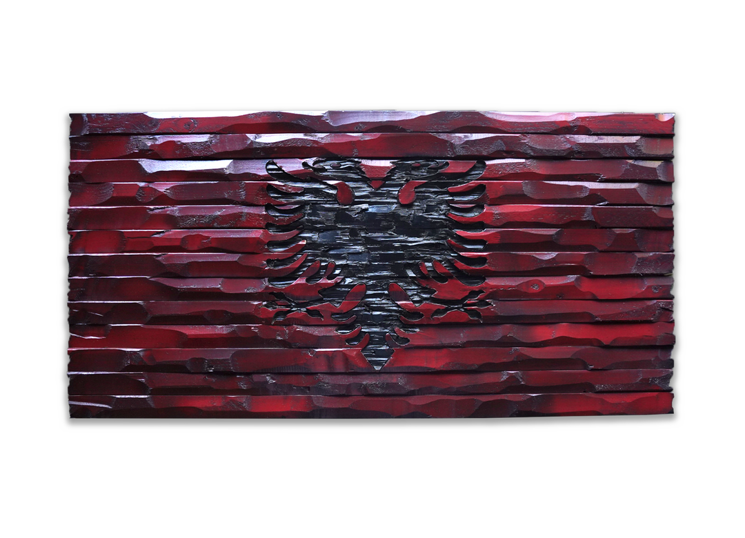 Albanian Wood Flag