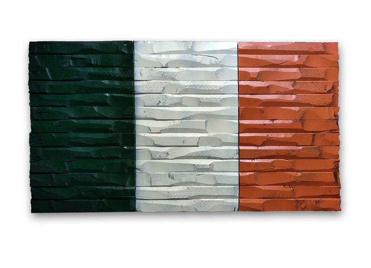 Ireland carved wood flag