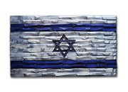 wood israel flag