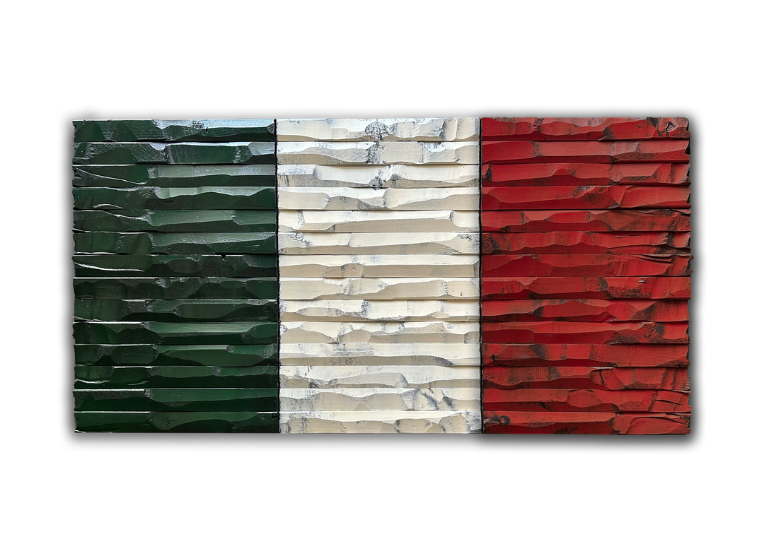 carved italian flag
