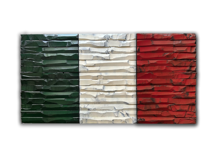 carved italian flag