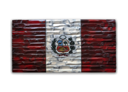 Peru Wood Carved Flag