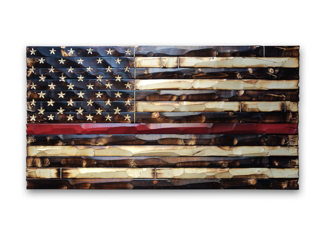 Icon Check Line Wood American Flag – Tagged
