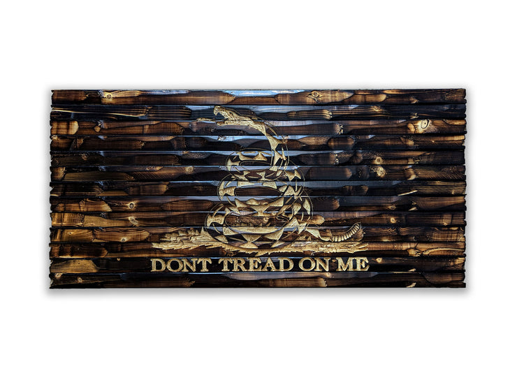 Gadsden "Dont Tread On Me" hand carved banner full char