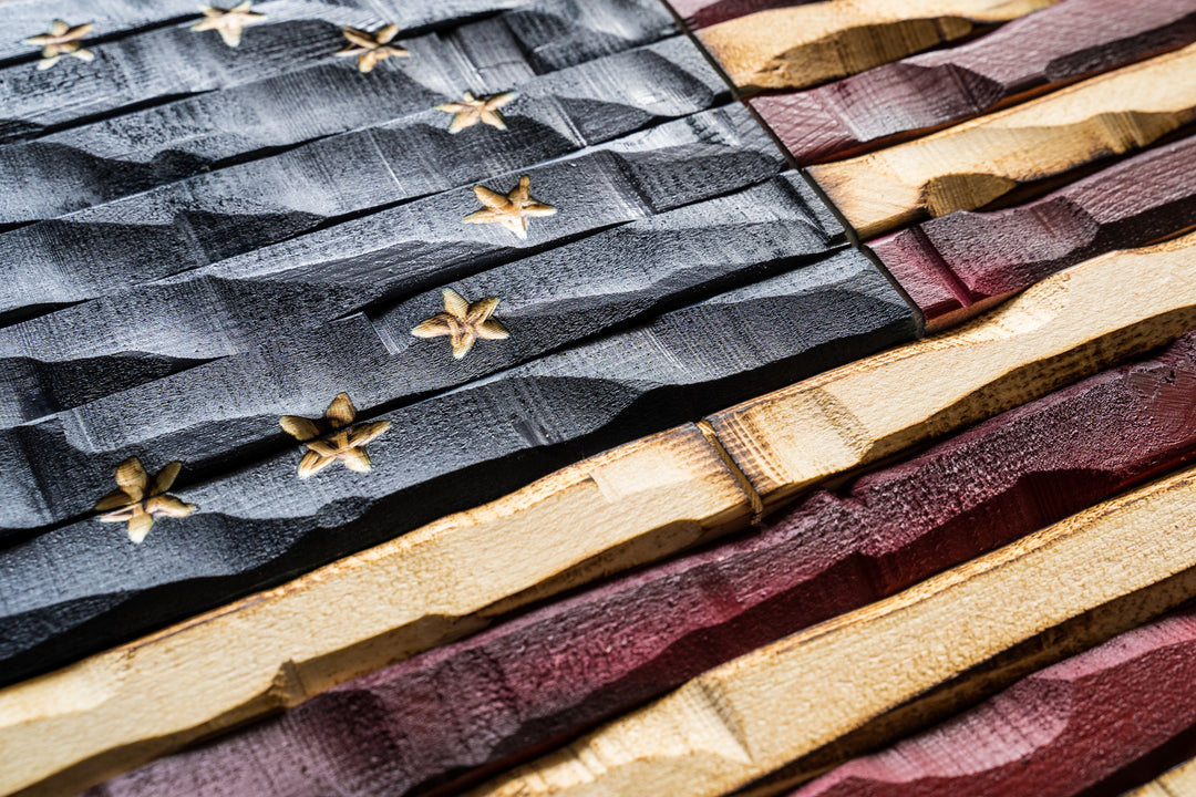 Betsy Ross wood carved  38x20