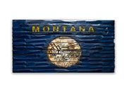 Montana wood flag
