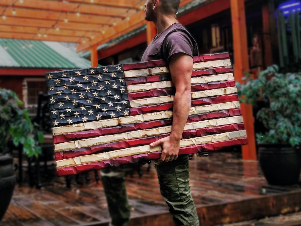 Wood american flag -THE LEGACY FLAG